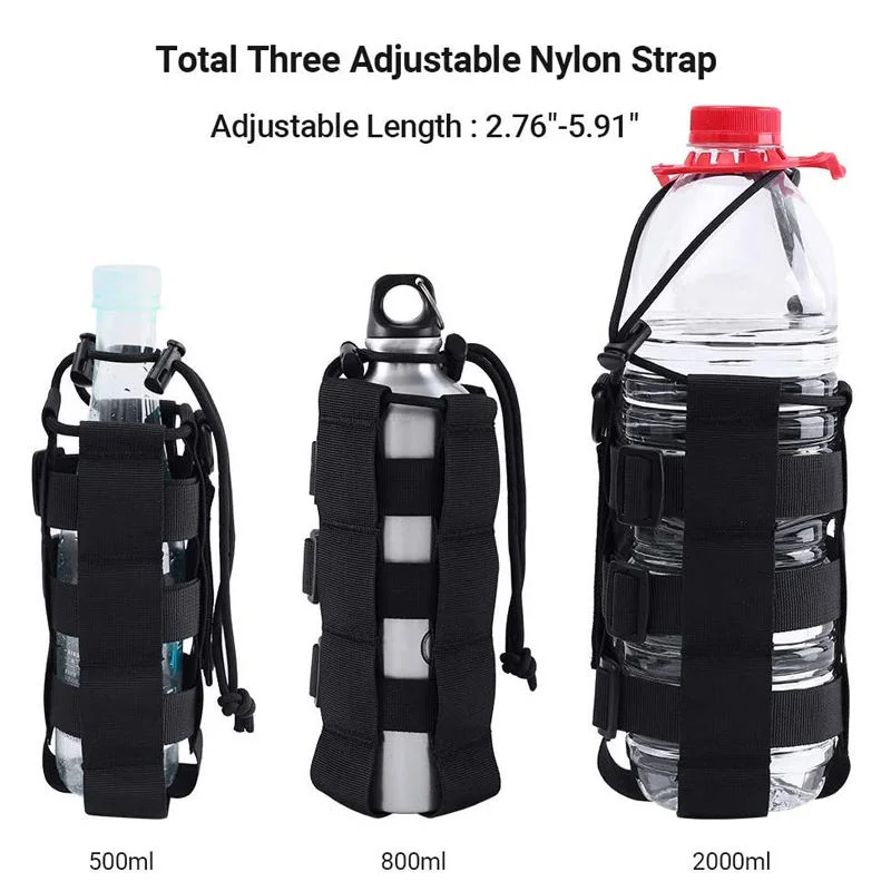 Bolsa ajustable para botella de agua, soporte para hervidor de agua para deportes al aire libre, botella de hasta 2000ml para acampar, pescar y hacer senderismo - imagen 4