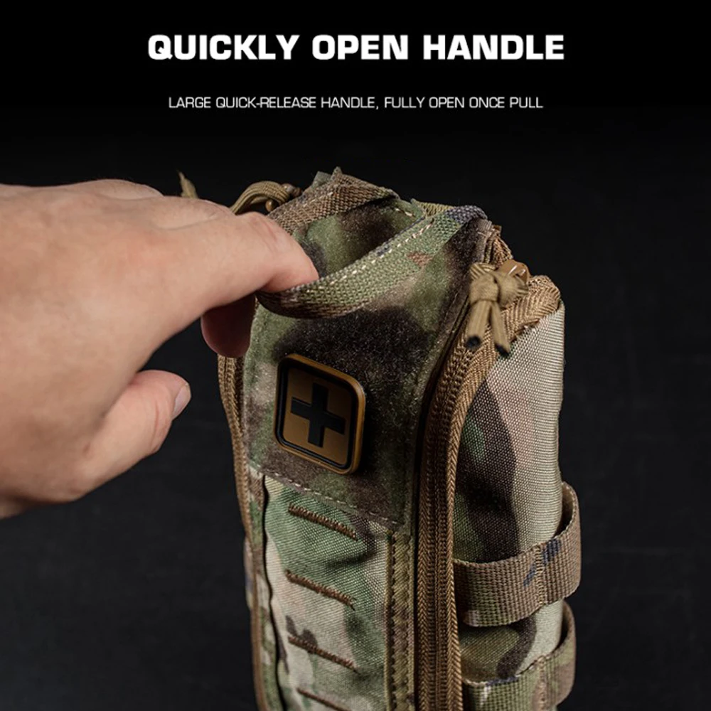 Bolsa táctica, botiquín de primeros auxilios MOLLE, respuesta rápida, caza al aire libre, Camping, senderismo, supervivencia, bolsa médica de emergencia, equipo de cinturón - imagen 5