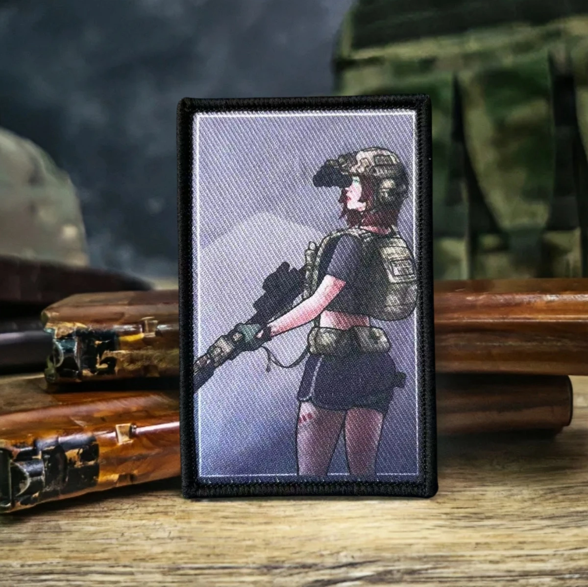 Parche táctico "Listo para la guerra", insignia de moral de soldado femenino, pegatina para mochila del ejército militar, parches impresos con gancho para ropa - imagen 2