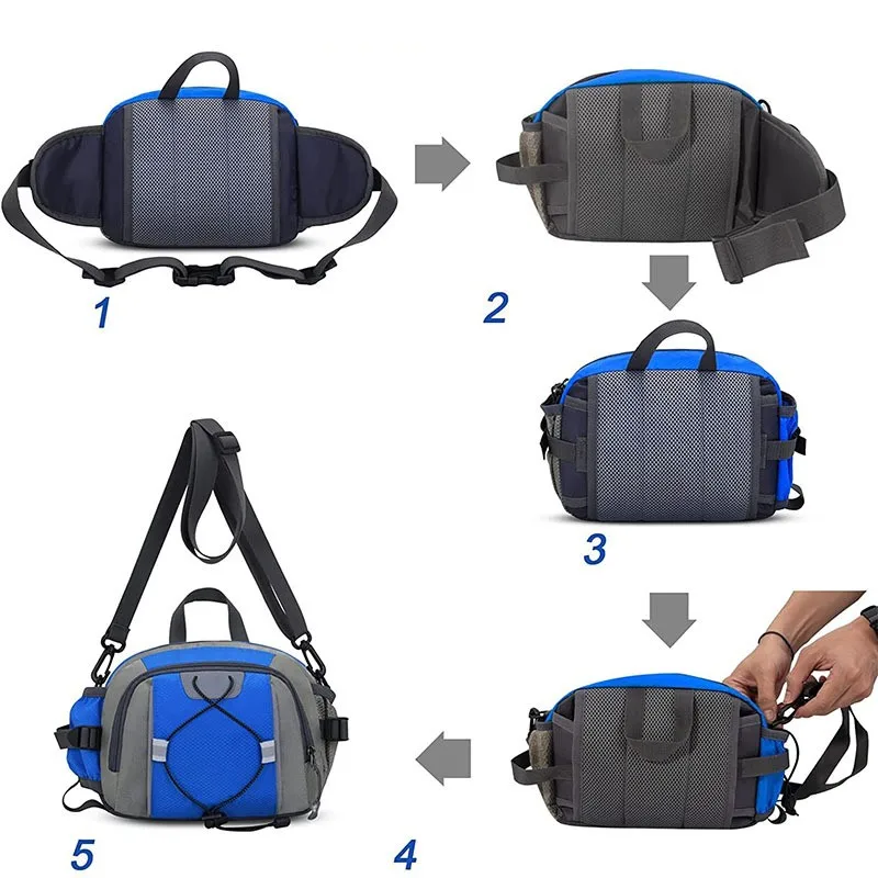 Riñonera multifuncional para botella de agua deportiva, mochila universal para correr para hombres y mujeres, riñonera para senderismo al aire libre - imagen 5