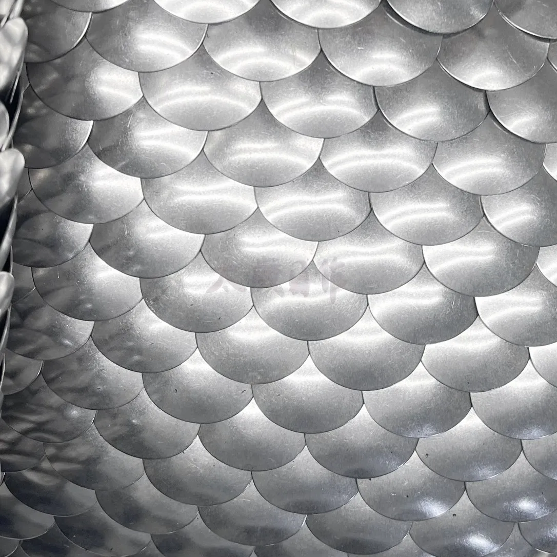 500 piezas de placas de armadura de escamas de pescado de metal 30x40 mm, materiales de bricolaje para armadura y casco chino de cosplay - imagen 5