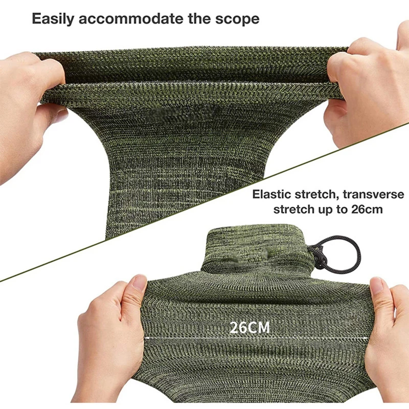 Funda protectora de punto de poliéster para Airsoft, bolsa de almacenamiento a prueba de humedad, funda para Rifle - imagen 4