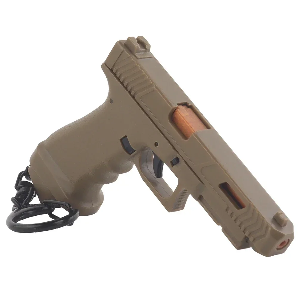 LLavero táctico con forma de pistola para hombre, Mini adornos portátiles, modelo de pistola, colgante, llavero G34, llaveros, juguetes de tendencia, regalo - imagen 5