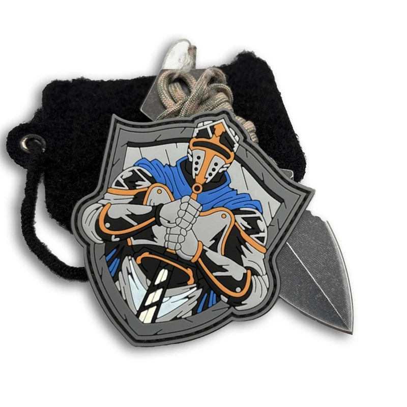 Parche luminoso de gancho y bucle de PVC de caballero Medieval, insignia moral al aire libre, insignias tácticas, parches de accesorios de ropa - imagen 4