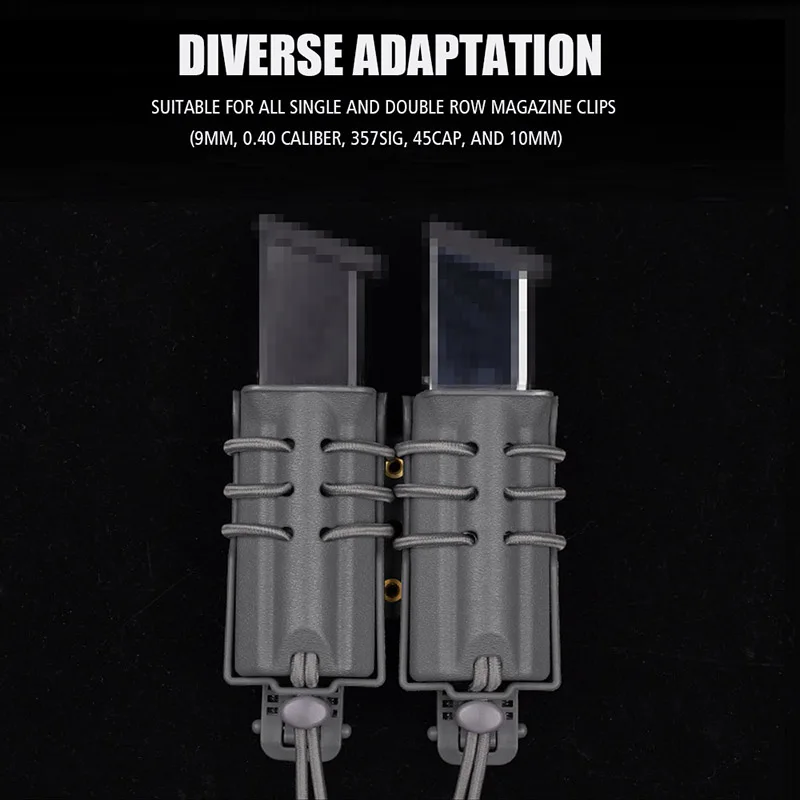 Bolsa táctica Mag, estuche doble para revista para Glock 9MM 0,40 357SIG 45CAP 10MM, bolsas para pistola Airsoft Mag, serie de asalto urbano - imagen 2