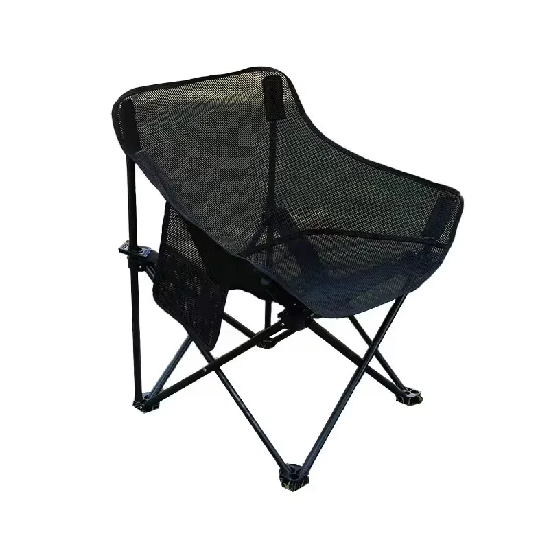 Silla de luna al aire libre, silla plegable para acampar, silla portátil con respaldo perezoso, silla plegable de aluminio ligero - imagen 4