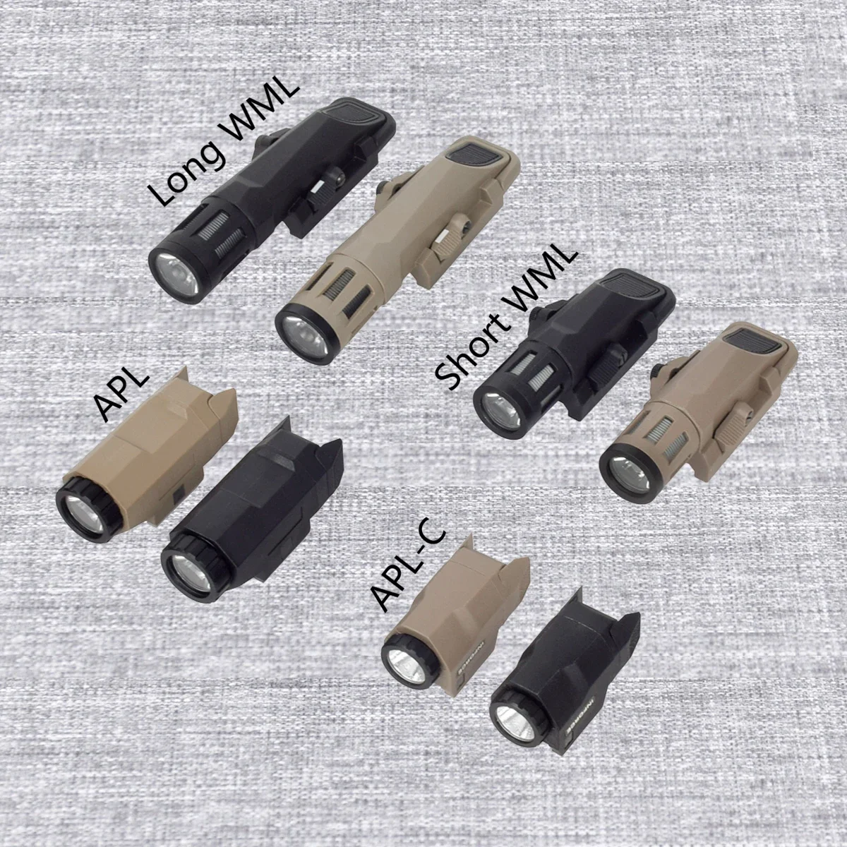 Linterna táctica de inflado WML para arma de explorador, compatible con Rifle Airsoft AR15 APL, luz de pistola para GLOCK17, antorcha estroboscópica de caza - imagen 3