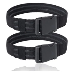 Correa elástica táctica para pierna, cinturón para muslo, funda para pistola para caza y exteriores, soporte para pierna EDC con hebilla de liberación, 2 uds.