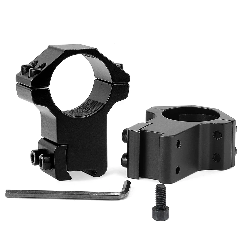 Anillo de montaje para mira telescópica de Rifle, soporte de riel de cola de milano de 30mm/25,4mm, 11mm/20mm, perfil alto y bajo, montaje de antorcha láser - imagen 3