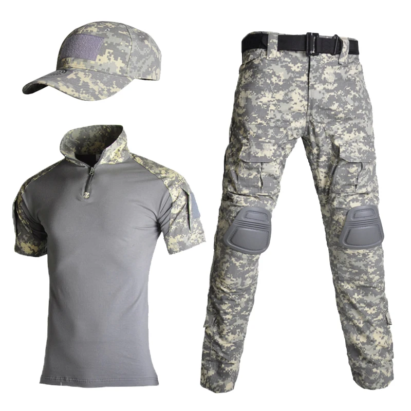 Traje de rana de verano, traje de camuflaje táctico de manga corta para hombres y mujeres, traje fino de expansión CS para exteriores - imagen 2