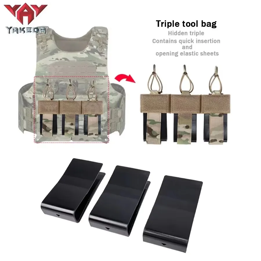 YAKEDA-chaleco táctico portador de placa de liberación rápida, chaleco de entrenamiento protector de caza PALS con corte láser - imagen 4
