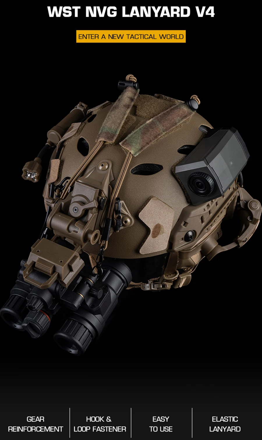 Cordón NVG V4 sobre superficie de trabajo