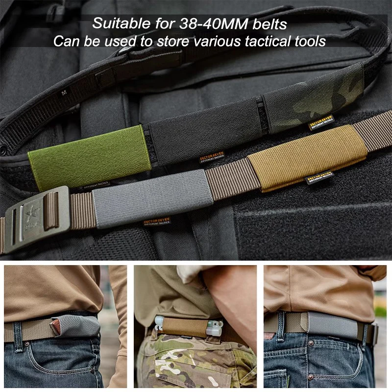 Cinturón táctico, cubierta de herramienta de alta elasticidad, cinturón de 38-40mm, transporte oculto, cuchillos EDC, cuchillos plegables, funda para linternas - imagen 3