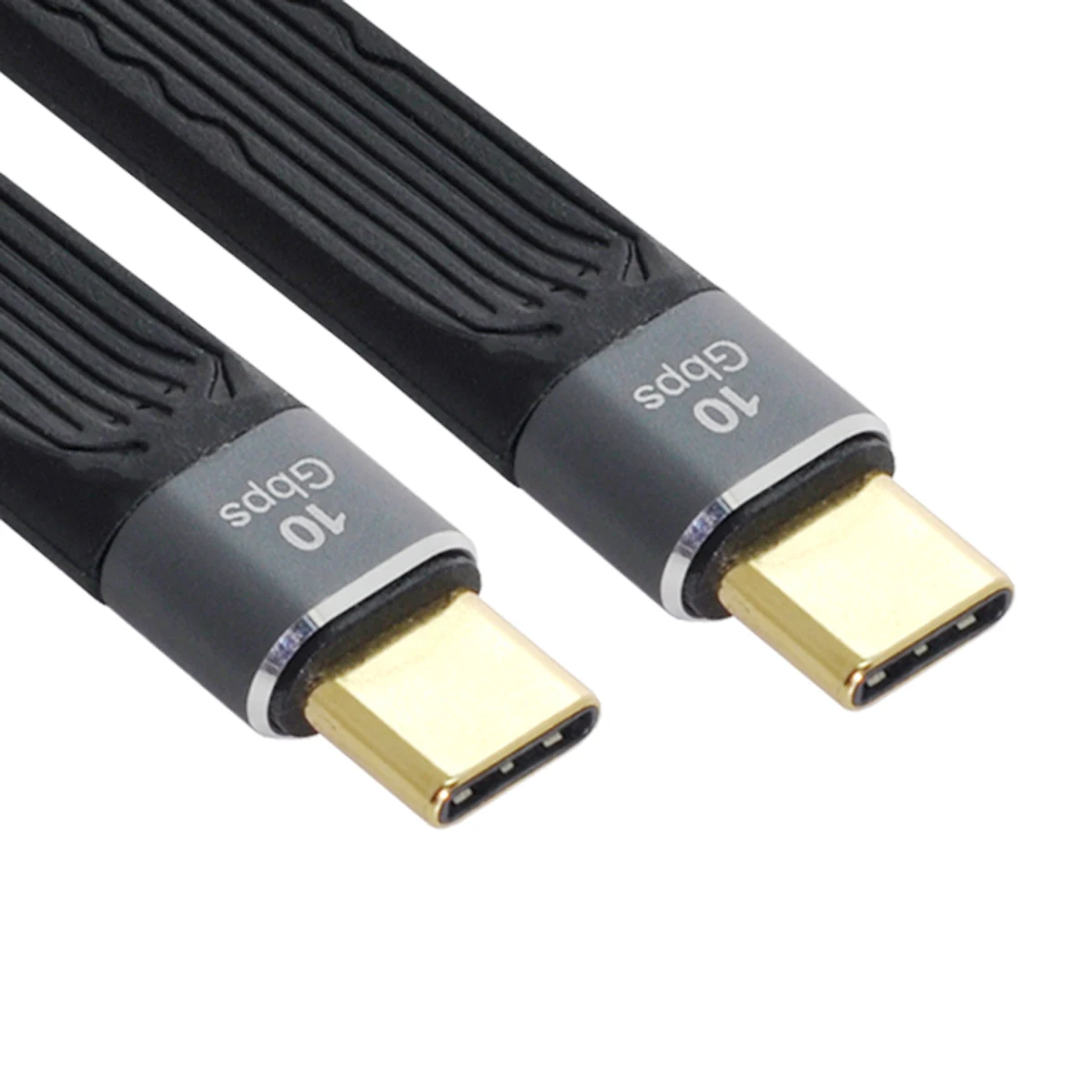 Cable de datos para ordenador portátil y teléfono, conector USB 3,1 de 10Gbps, plano, tipo C, 13cm, Delgado, FPC