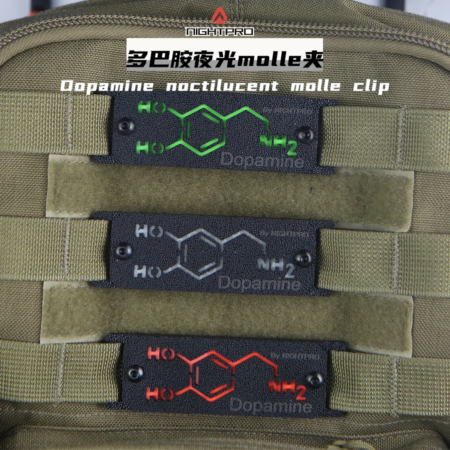 Clip Molle luminoso para mochila, hebillas de dopamina, ABS, táctico, reflectante, correas decorativas, máquina de clip, bolsa, accesorios de bricolaje - imagen 4