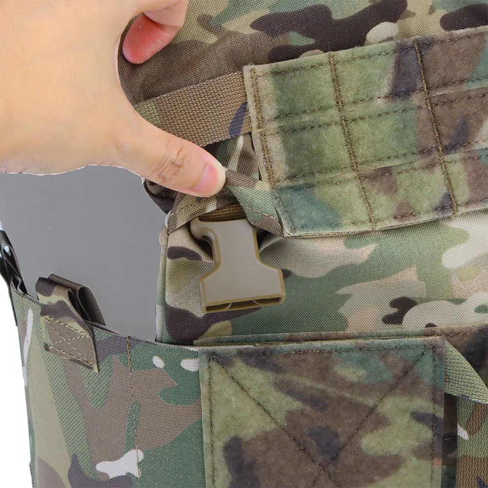 Chaleco portador de placa de LV-119 con cremallera trasera, almohadilla de hombro, bolsas magnéticas, hebilla de pecho para caza táctica Airsoft - imagen 5