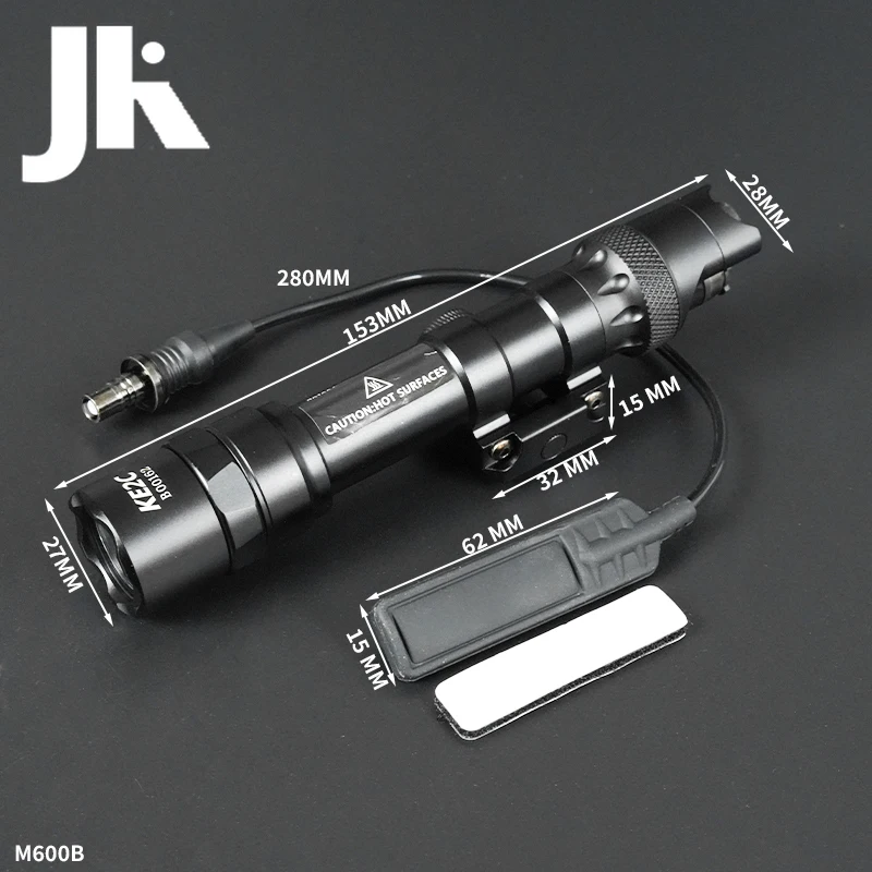 Linterna táctica Airsoft SF M300B M600B, luz blanca de caza con interruptor de doble función compatible con riel Picatinny de 21mm - imagen 5