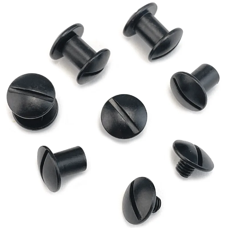 Material de acero inoxidable 416, mango de cuchillo, piezas para hacer tornillo de cabeza plana semicircular, tornillos rectos M3.5, par de clavos de remache de bloqueo - imagen 4