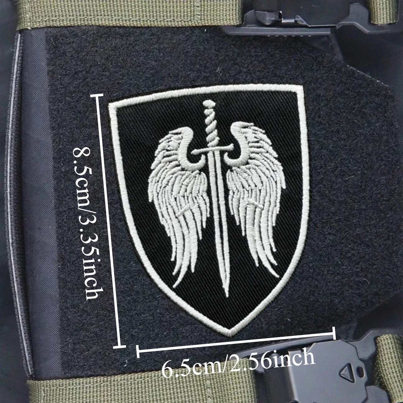 Parche de insignia de moral del patrón del Arcángel, apliques personalizados tácticos militares, parches de gancho bordados para ropa, pegatina para mochila - imagen 2