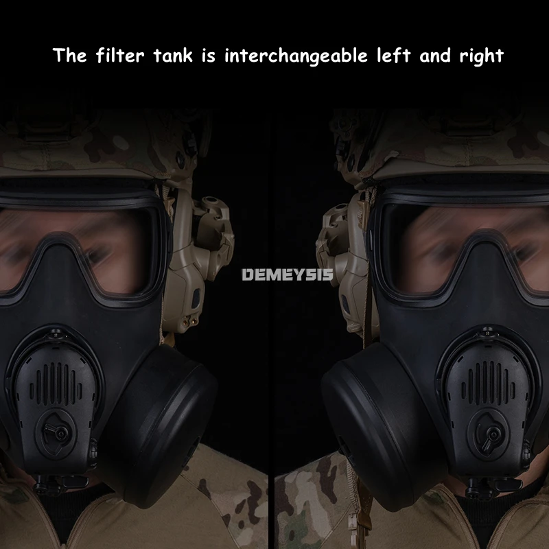Máscara protectora táctica de Paintball de cara completa con filtro de ventilador M53 máscara de Gas y polvo modelo simulado refrigeración CS juego juguete Airsoft Cosplay - imagen 5