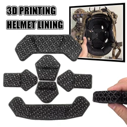 Forro de casco de panal de polímero con impresión 3D, Nano transpirable, ligero, Airsoft, forro para casco táctico, almohadilla reductora de presión