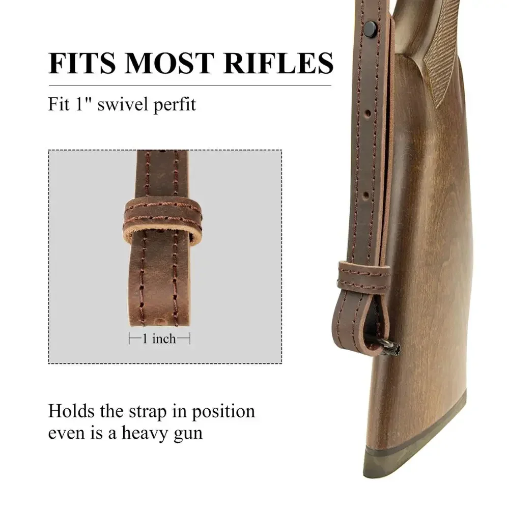 Eslinga táctica de cuero genuino para escopeta tipo Remington 870 - imagen 5