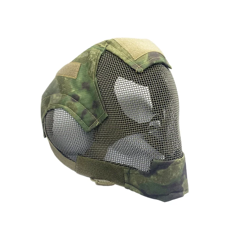 Máscara facial completa Airsoft, seguridad táctica, malla metálica, juego de guerra, red de acero, protección de Paintball al aire libre, cubierta completa, máscaras V6 - imagen 5