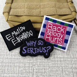 Parche moral táctico bordado velcro para mochila militar