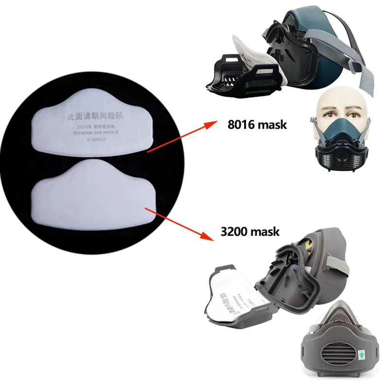 Filtro de algodón de partículas 3701 para respirador de Gas 3M 3200/HF52, máscara antipolvo, pintura, pulverización, pulido, minería, carpintero - imagen 2