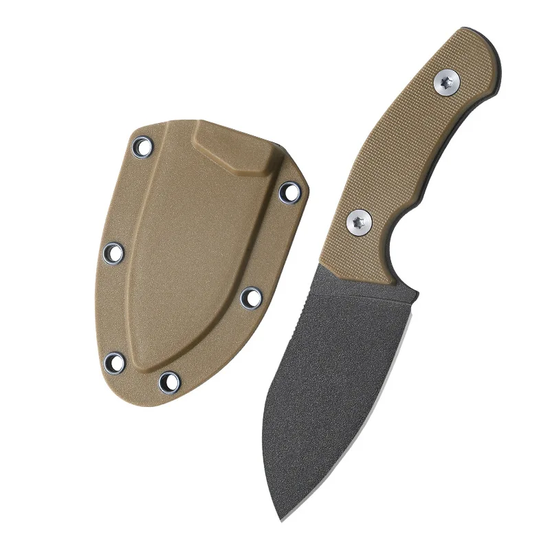 Cuchillo para colgar en el cuello EDC, cuchillo para collar, mini cuchillo recto de bolsillo, cuchillo para exteriores - imagen 5