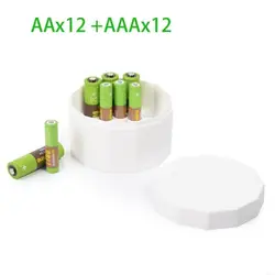Caja almacenamiento baterías con tapa antiderrames compacta