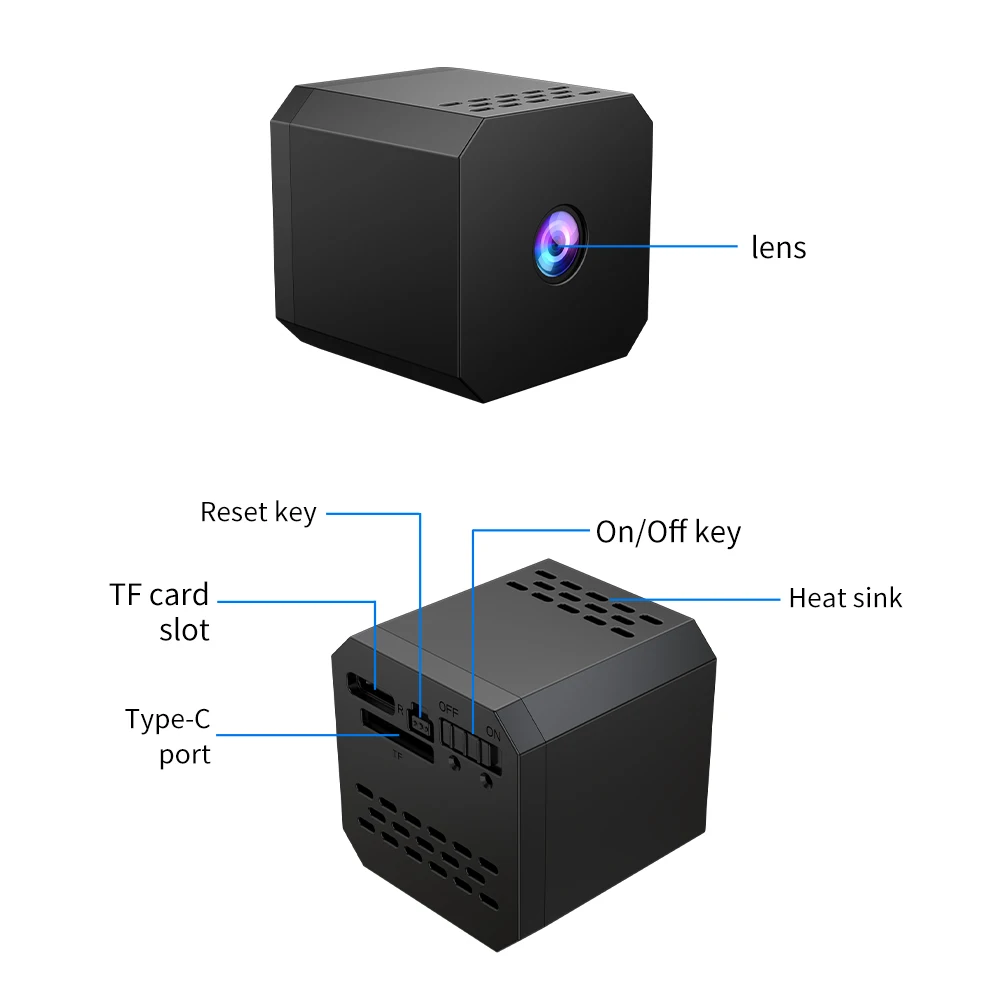 Mini cámara corporal F1 con sensor CMOS de visión nocturna y conectividad WiFi para vigilancia Cámara de monitoreo de seguridad para el hogar - imagen 5