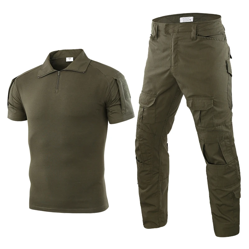 Traje de rana de verano, traje de camuflaje táctico de manga corta para hombres y mujeres, traje fino de expansión CS para exteriores - imagen 5