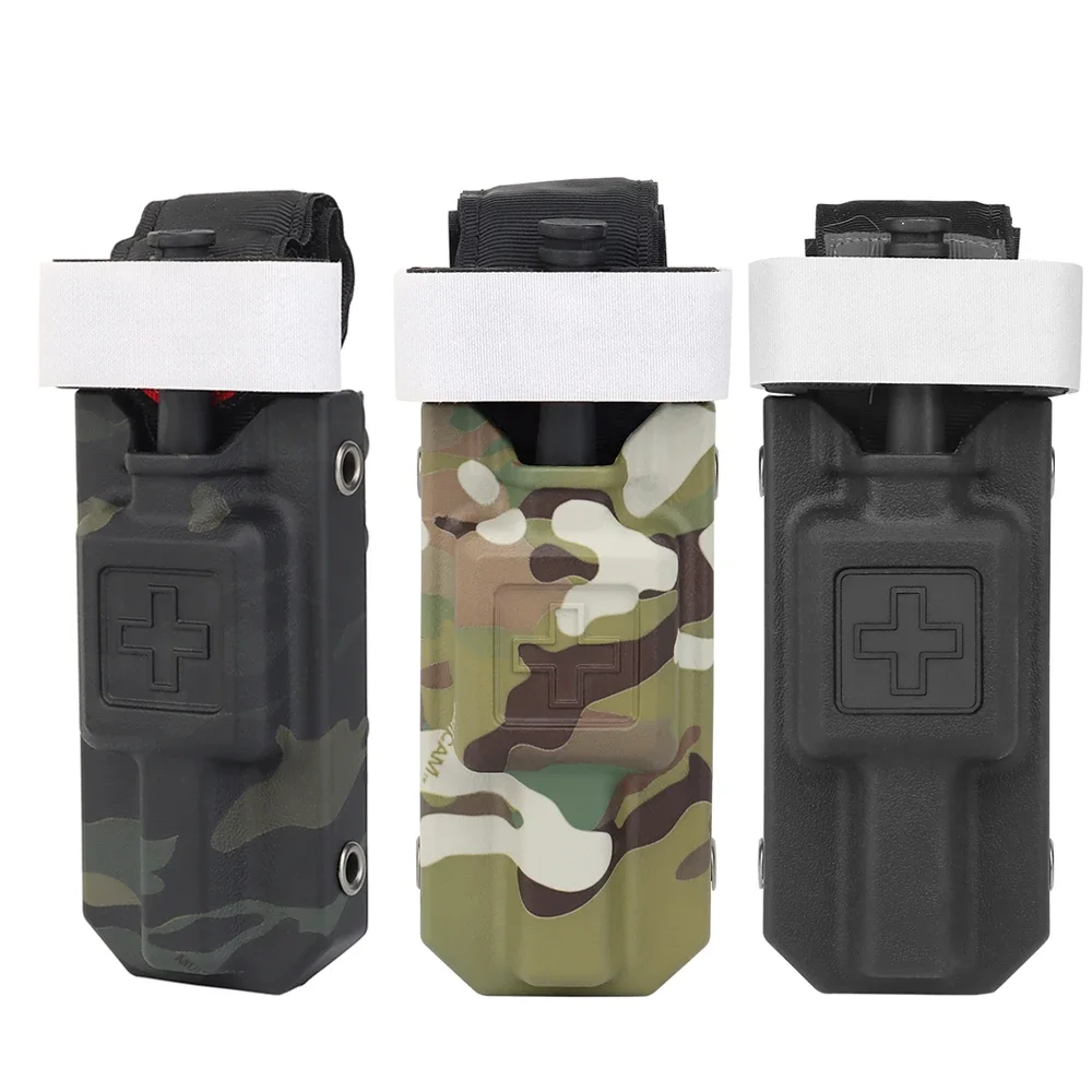 Caja de torniquete táctico, correa para hemostasia médica, Kit de supervivencia de emergencia para deportes al aire libre, bolsa de torniquete Molle, hemostasia rápida