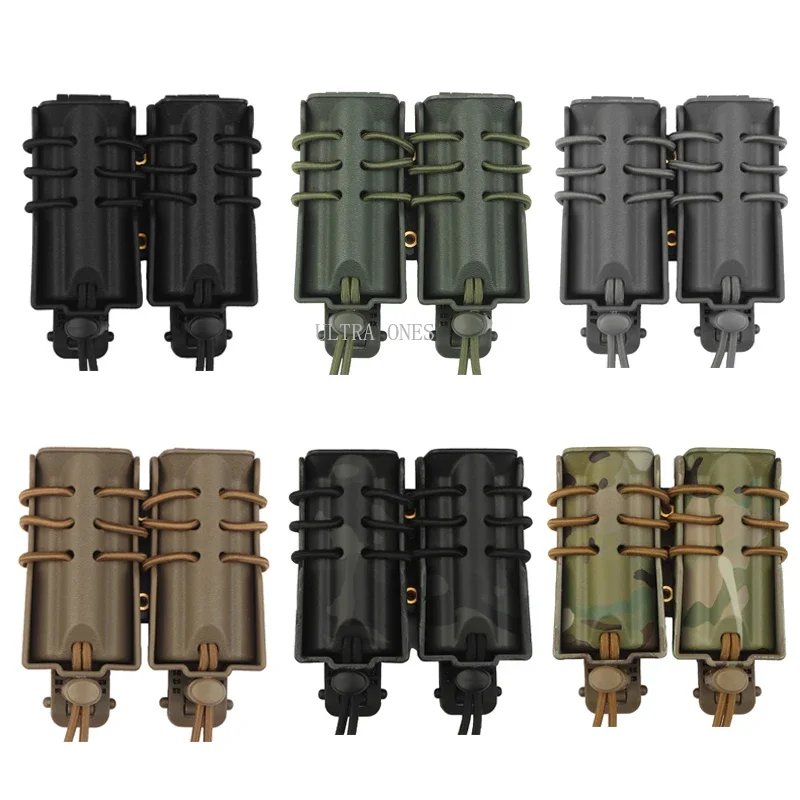 Bolsas de munición dobles de 9MM para caza al aire libre, Airsoft, Molle, Mag Carrier, Paintball Cs - imagen 2