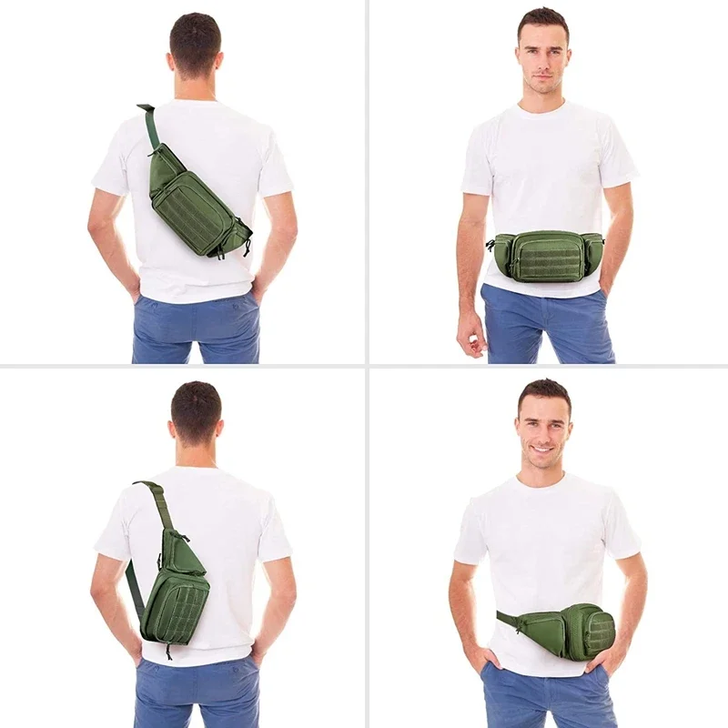 Bolsa táctica MOLLE para cargadores y funda de pistola oculta - imagen 5