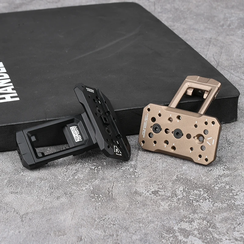 Base de mira táctica Airsoft de Metal CNC, punto rojo, 45 grados, montaje de alcance de marcado Original, soporte fijo, Base de montaje compensada de aluminio - imagen 4