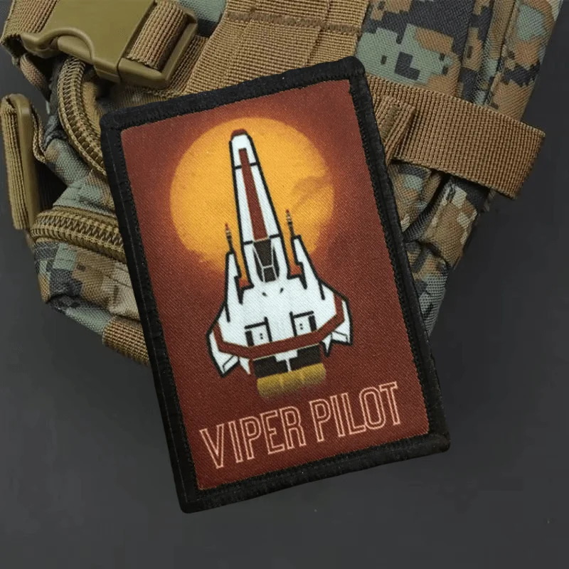 Viper Pilot-Emblema de gancho y bucle impreso, parche táctico moral, insignia militar, brazalete de combate, pegatinas para mochila - imagen 4
