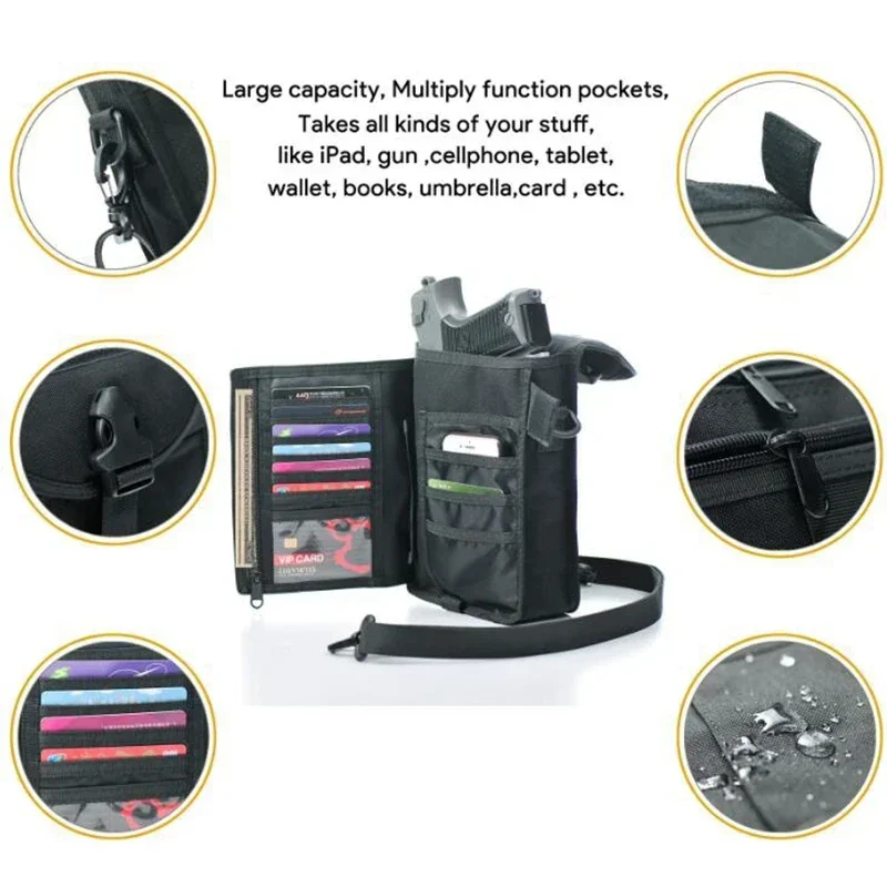 Bolsa táctica de hombro para hombre, bolsa de herramientas EDC para pistolas, mochila GL G17 G19, bolso para transporte de pistola - imagen 3