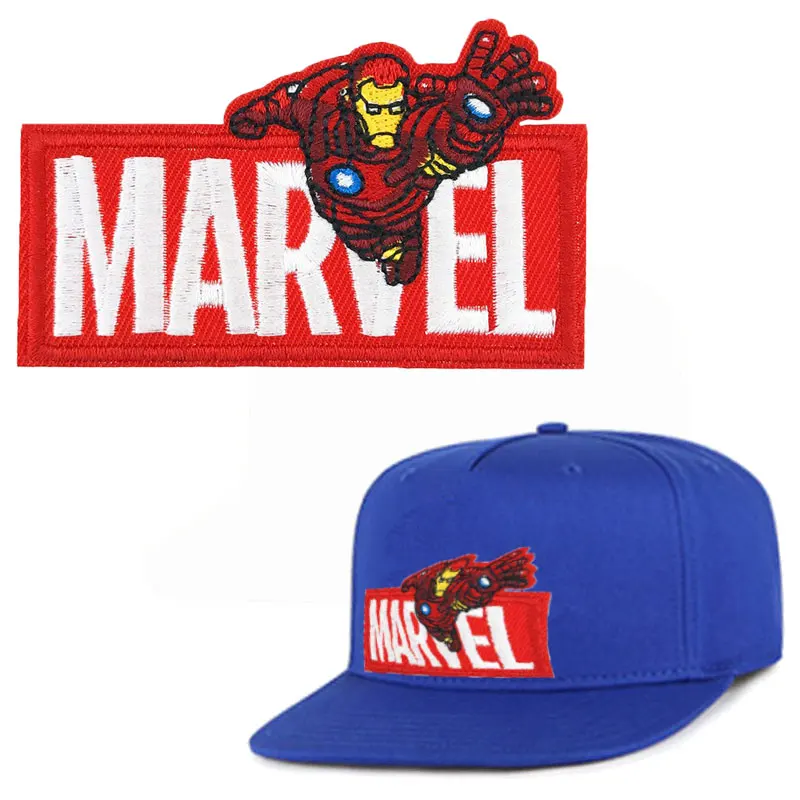 Parches Marve liron, pegatinas para ropa infantil, Capitán América, Iron Man, Spider Man, parche bordado, parche para sombrero DIY para bebé - imagen 2