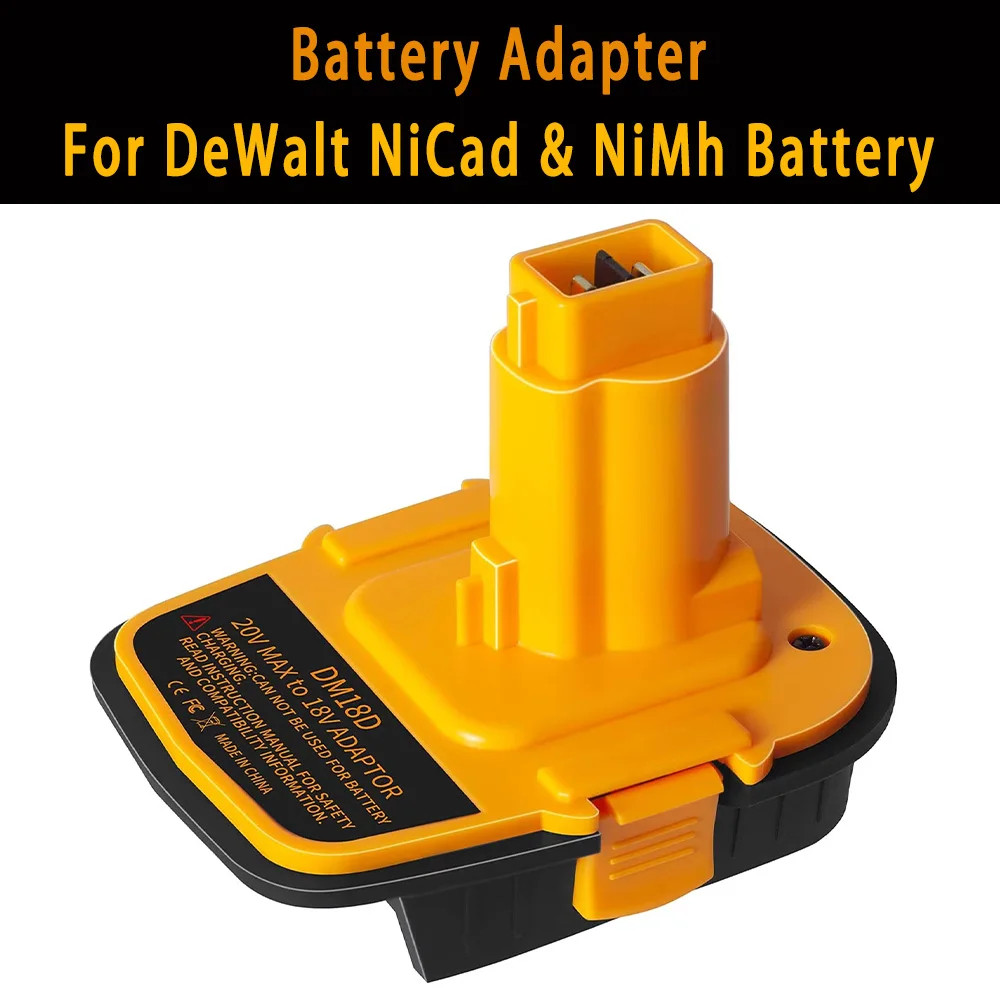 Adaptador de batería con convertidor USB para DeWalt para batería de litio Milwaukee a herramientas eléctricas de batería DeWalt NiCad y NiMh