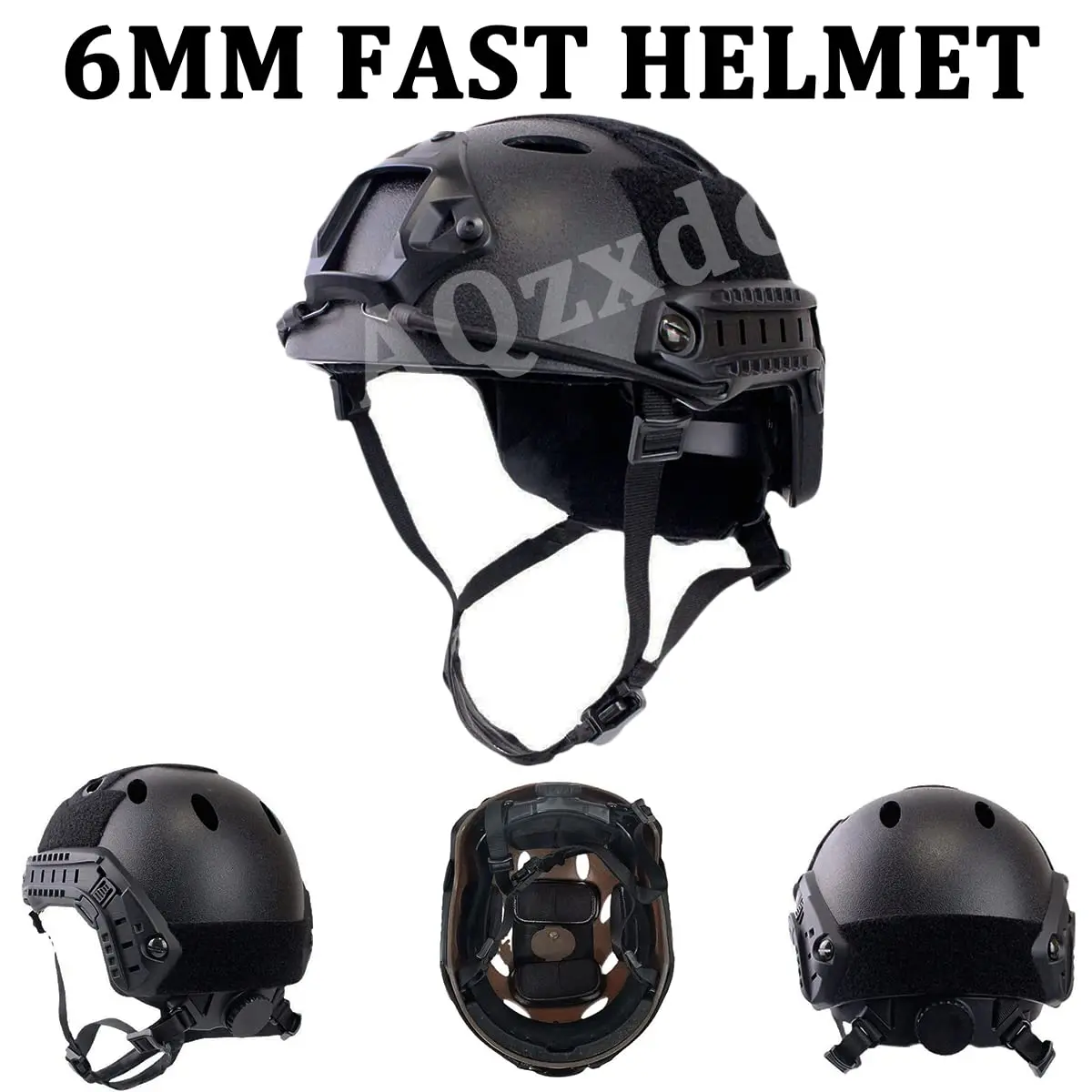 Casco Militar Airsoft con Gafas Tácticas Y Máscara de Malla de Acero (Con Protección para Los Oídos) Casco de Paintball Súper Grueso de 6 MM Para Tiro Al Aire Libre y Caza Entrenamiento BBS CQB - imagen 4