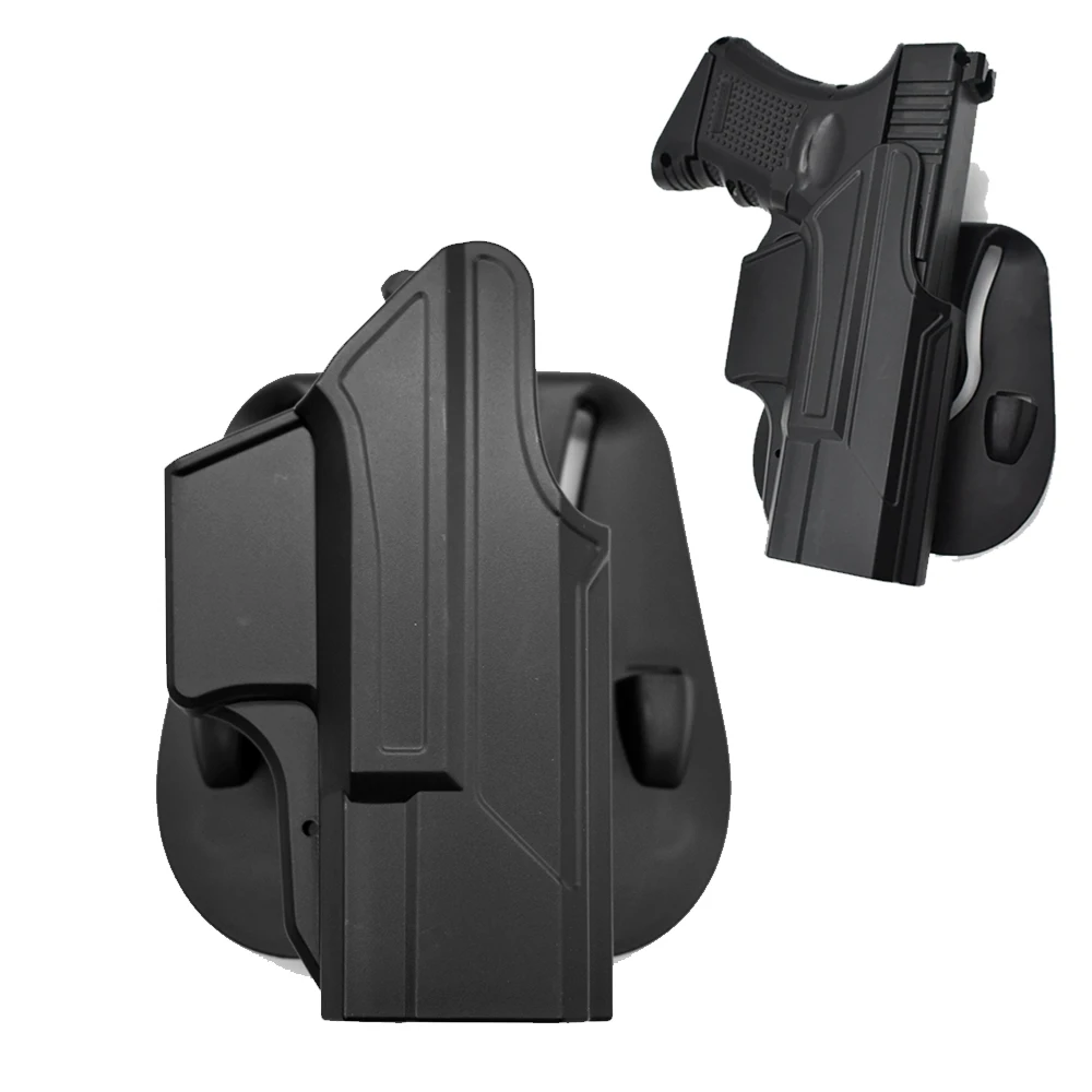 Funda rápida para Glock 19 23 32 19X 44 45 acero plástico rotación de 360 grados funda de pistola derecha caza Airsoft Hangun funda