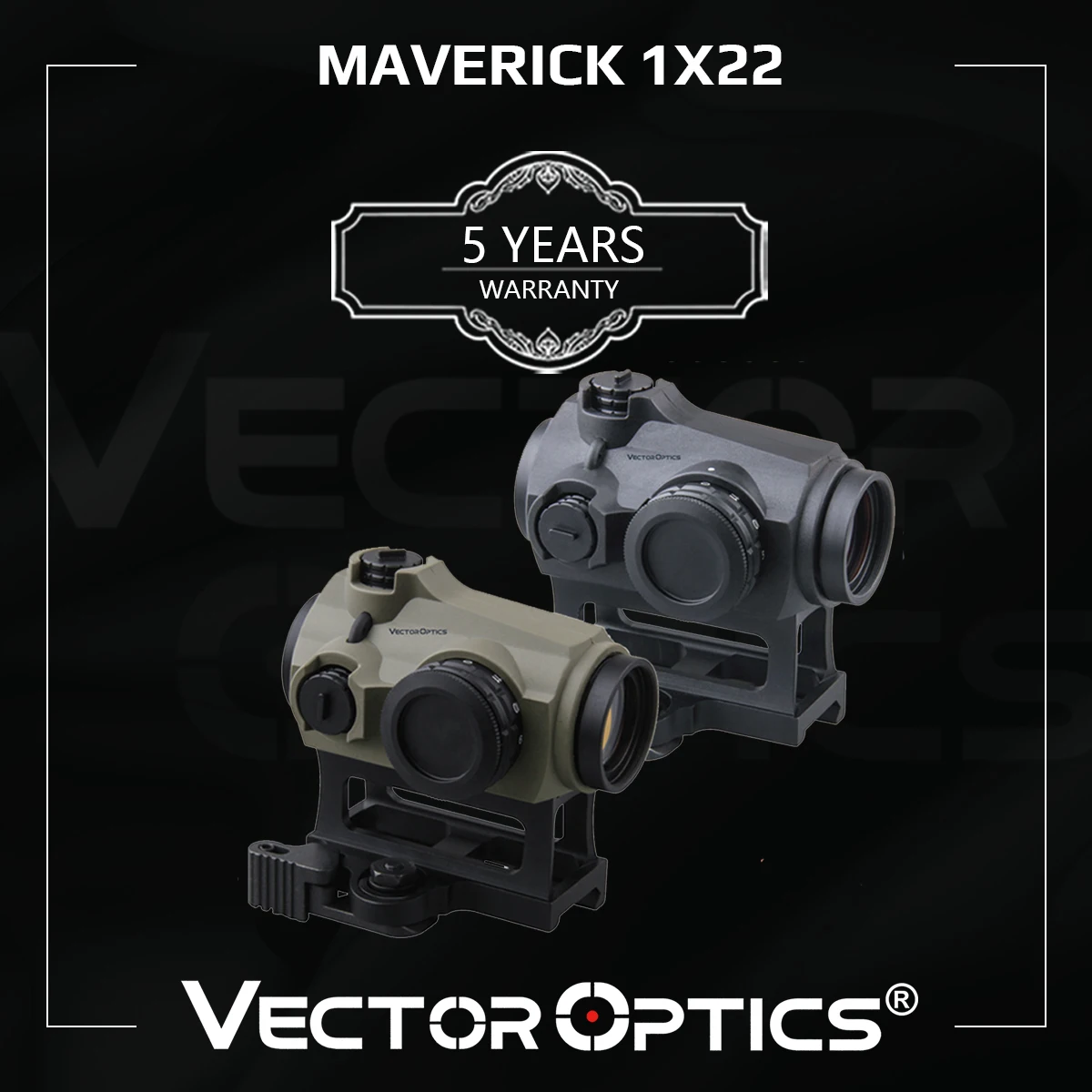 Óptica vectorial Maverick Gen3 1x22 mira óptica de punto rojo caza impermeable QD AR mira de goma armada.223 5.56.308 7.62 - imagen 2
