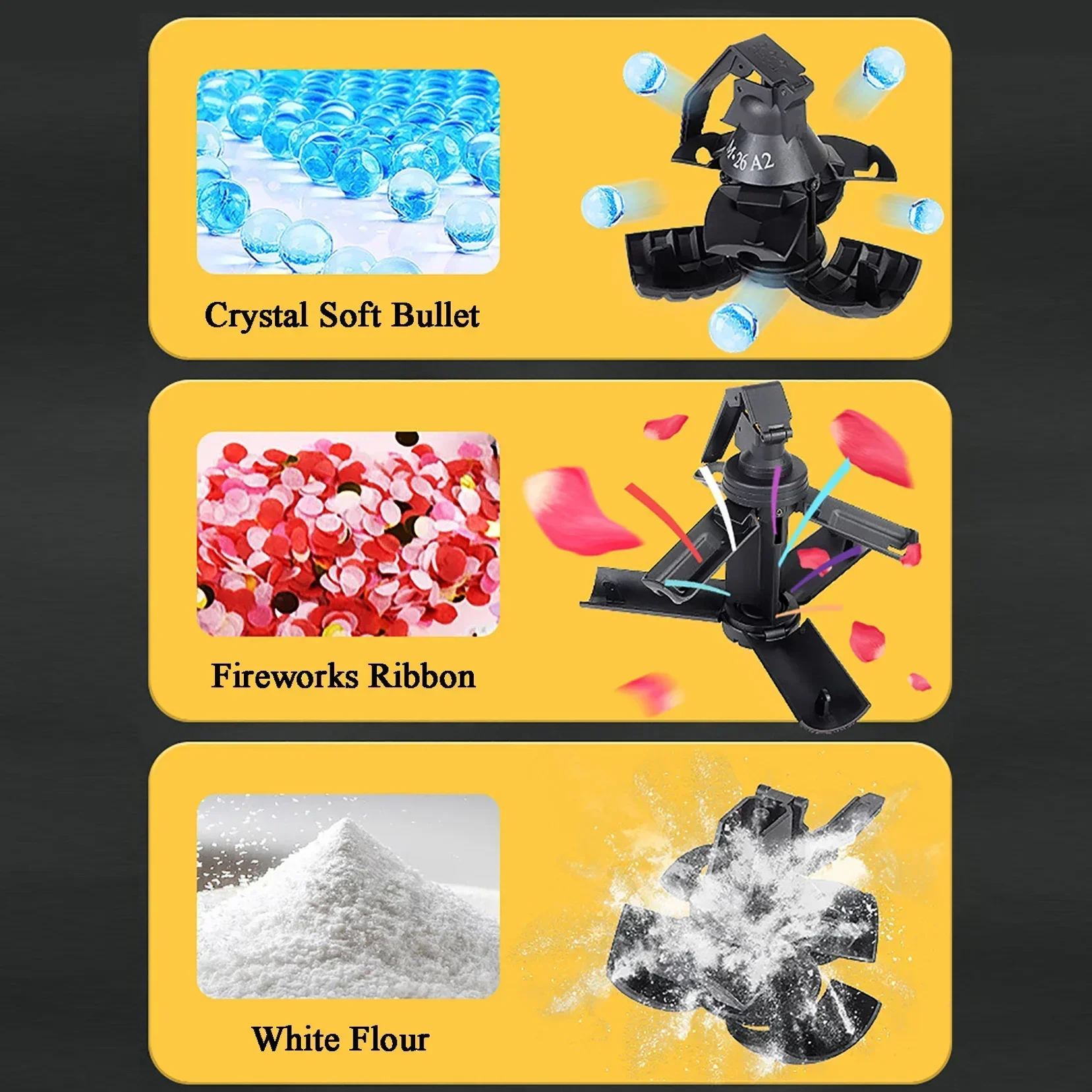 Modelo de granada Airsoft F2pcs, modelo de granada de humo táctico, granada de ráfaga M67, varios modelos de granada Airsoft - imagen 5