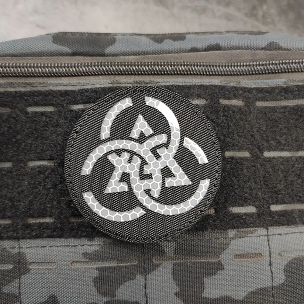 Parche de archivos azules, brazalete reflectante IR, moral táctica militar, Granblue, parches de archivos en la ropa, mochila, insignia de gancho y bucle - imagen 4