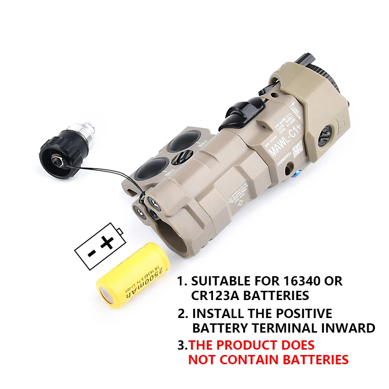 WADSN nuevo MAWL-C1 actualizado táctico Airsoft de nailon de plástico CNC de puntería LED punto rojo verde azul arma de caza luces IR láser - imagen 5