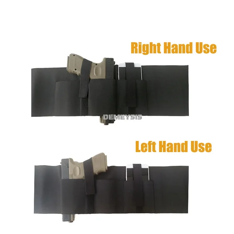 Funda táctica para pistola para banda para el vientre, soporte oculto para pistola doble, fundas para cinturón elástico para pistola oculta - imagen 5