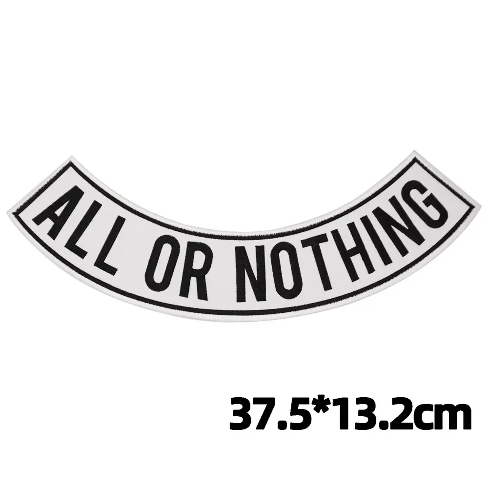 Parche de motorista intouchables, insignia de pegatina bordada para chaqueta, chaleco con plancha en el respaldo, todo o nada - imagen 3