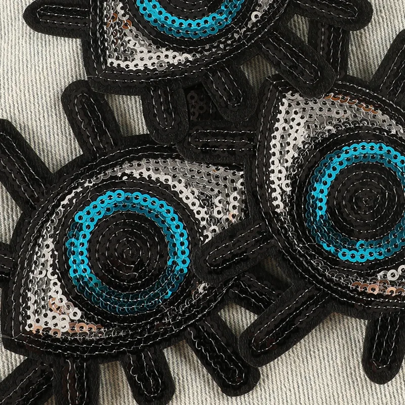 Parches de lentejuelas en la ropa, insignias de ojo, accesorios de ropa DIY, pegatinas decorativas, apliques para camiseta, chaqueta, Parche de planchado - imagen 2